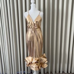 Sexy, Figure-Hugging Metallic Mermaid Dress